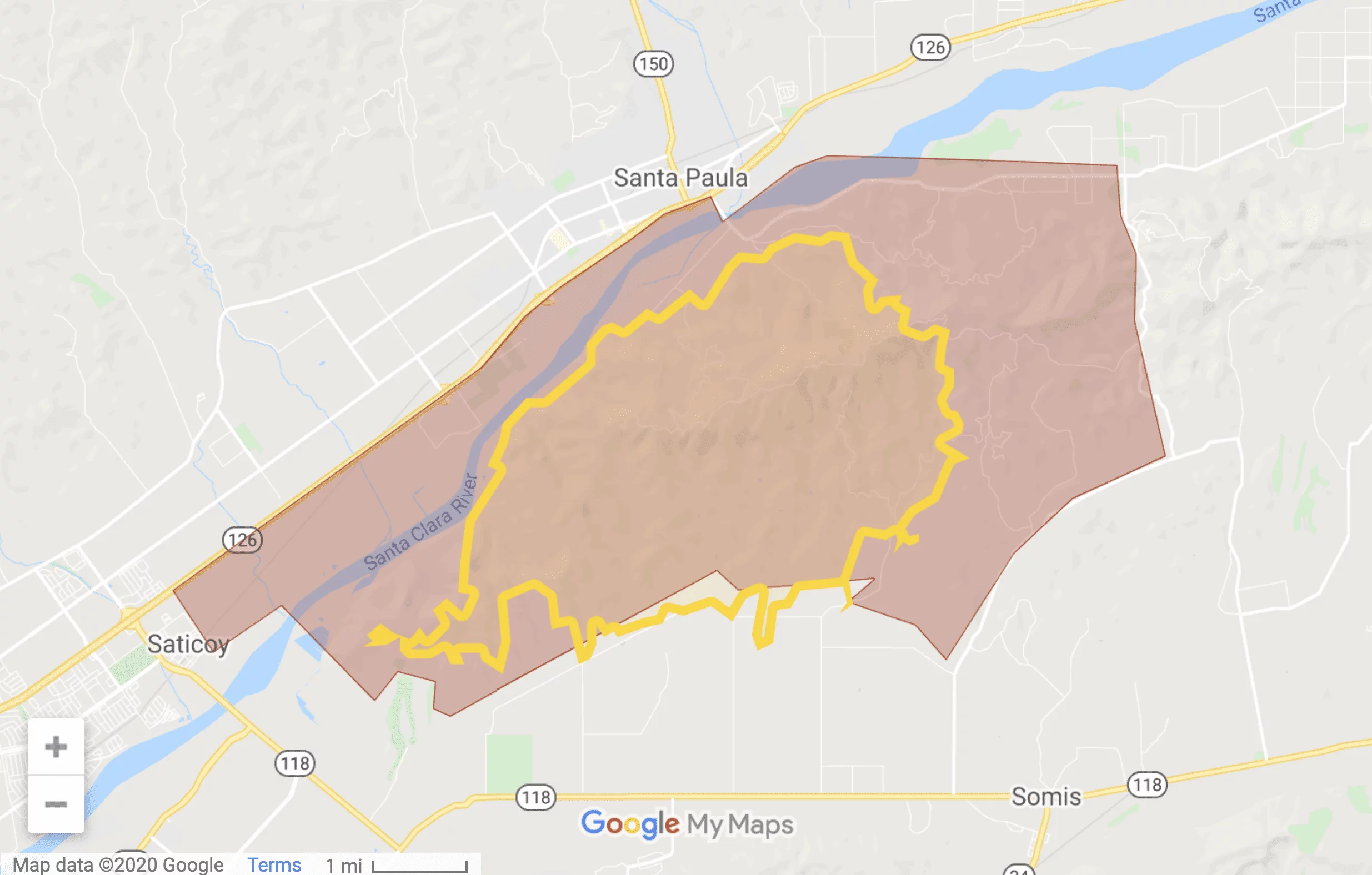 Maria Fire map