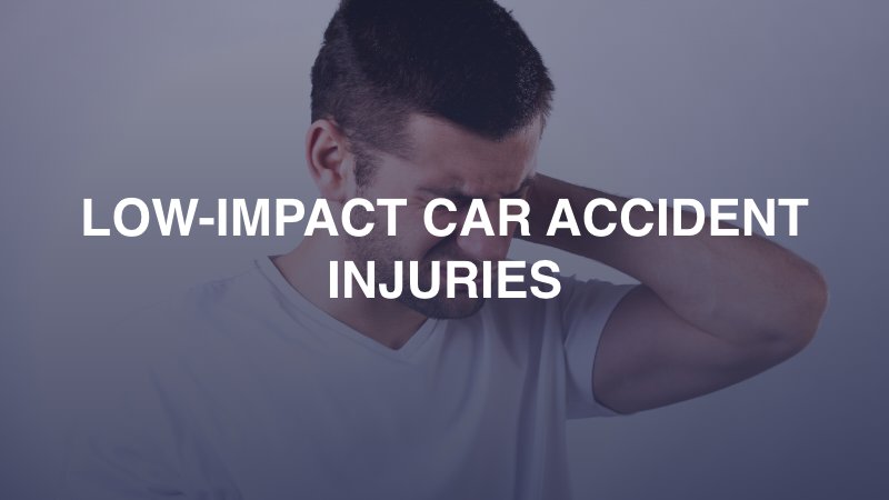 Low-Impact Car Accident Injuries in California