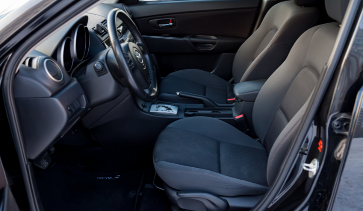 Interior of a Mazda car