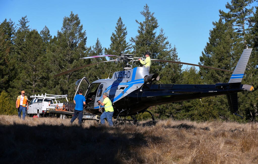 PG&E Introduces Tree-Trimming Helicopter in Sonoma County