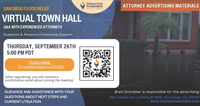 San Diego Flood Relief Virtual Town Hall (September 26)