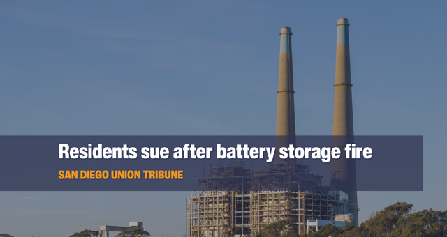 Residents sue after battery storage fire