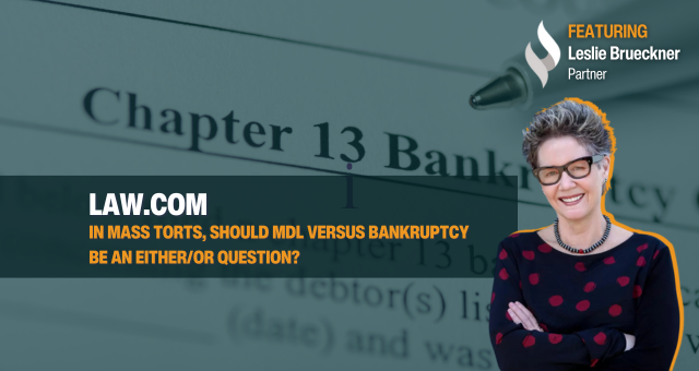 In Mass Torts, Should MDL Versus Bankruptcy Be an Either/Or Question?