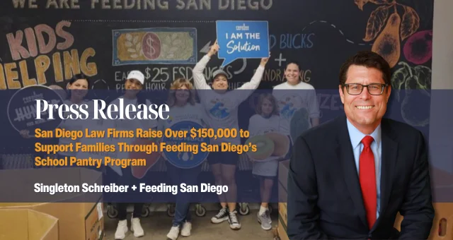 San Diego Law Firms Raise Over $150,000 To Support Families Through Feeding San Diego's School Pantry Program