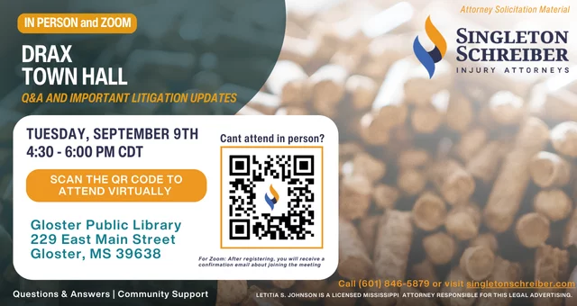 DRAX Town Hall (In person & Virtual) (09.09.25)