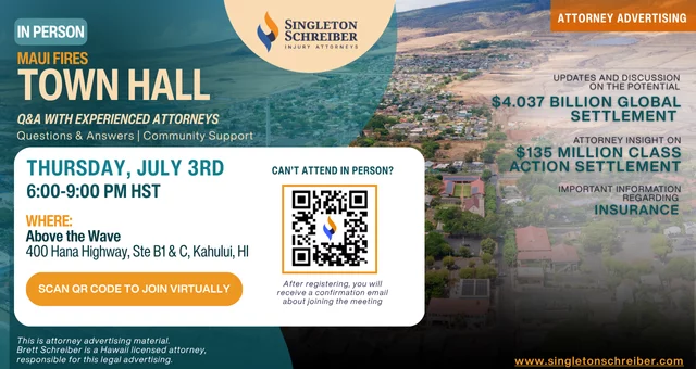 Maui Fire In-Person Town Hall (July 3rd)