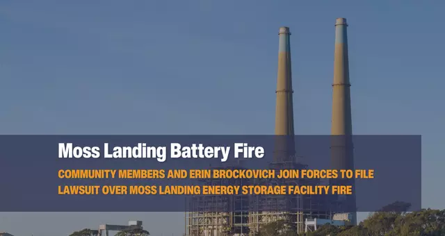 Community Members and Erin Brockovich Join Forces to File Lawsuit Over Moss Landing Energy Storage Facility Fire