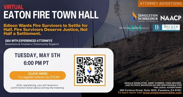Cancelled: Eaton Fire Virtual Town Hall [05/05/26]