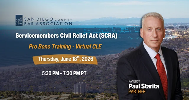 Servicemembers Civil Relief Act (SCRA) Pro Bono Training