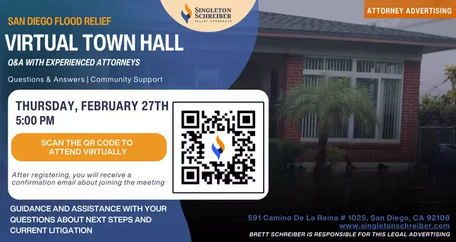 San Diego Flood Relief Virtual Town Hall (February 27th)