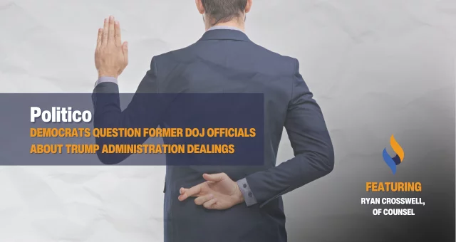 Democrats question former DOJ officials about Trump administration dealings