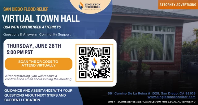 San Diego Flood Relief Virtual Town Hall (June 26th)