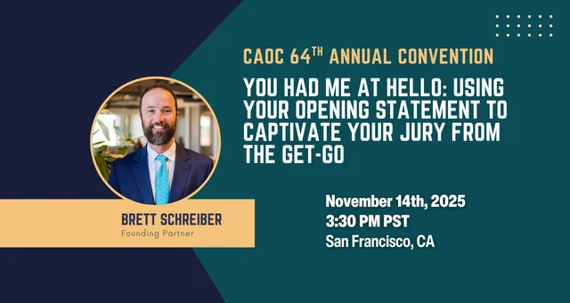 You Had Me at Hello: Using Your Opening Statement to Captivate Your Jury from the Get-Go