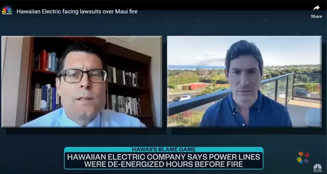 A picture of an online news segment with Gerald Singleton