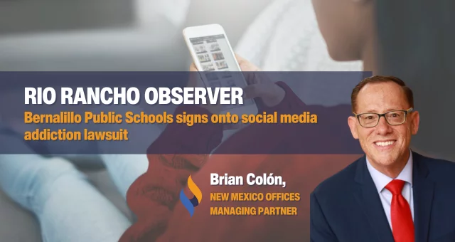 Bernalillo Public Schools signs onto social media addiction lawsuit