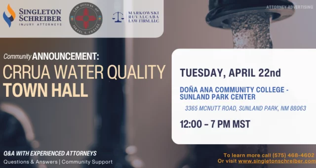 CRUUA Water Quality In Person Town Hall (April 22nd)
