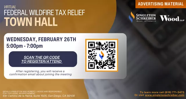 Federal Wildfire Tax Relief Town Hall (Virtual - Client Only) February 26th