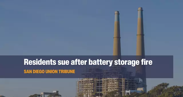 Residents sue after battery storage fire