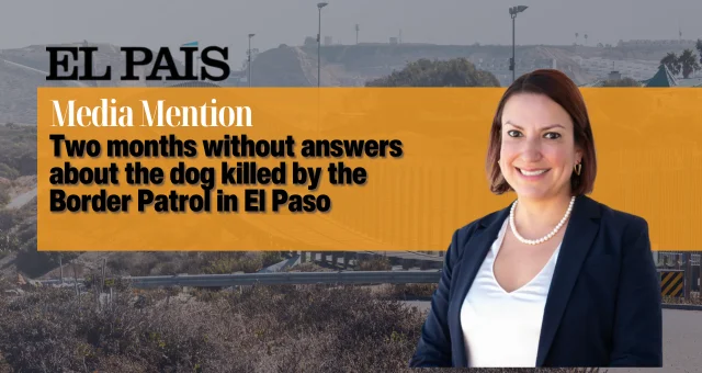 Two months without answers about the dog killed by the Border Patrol in El Paso