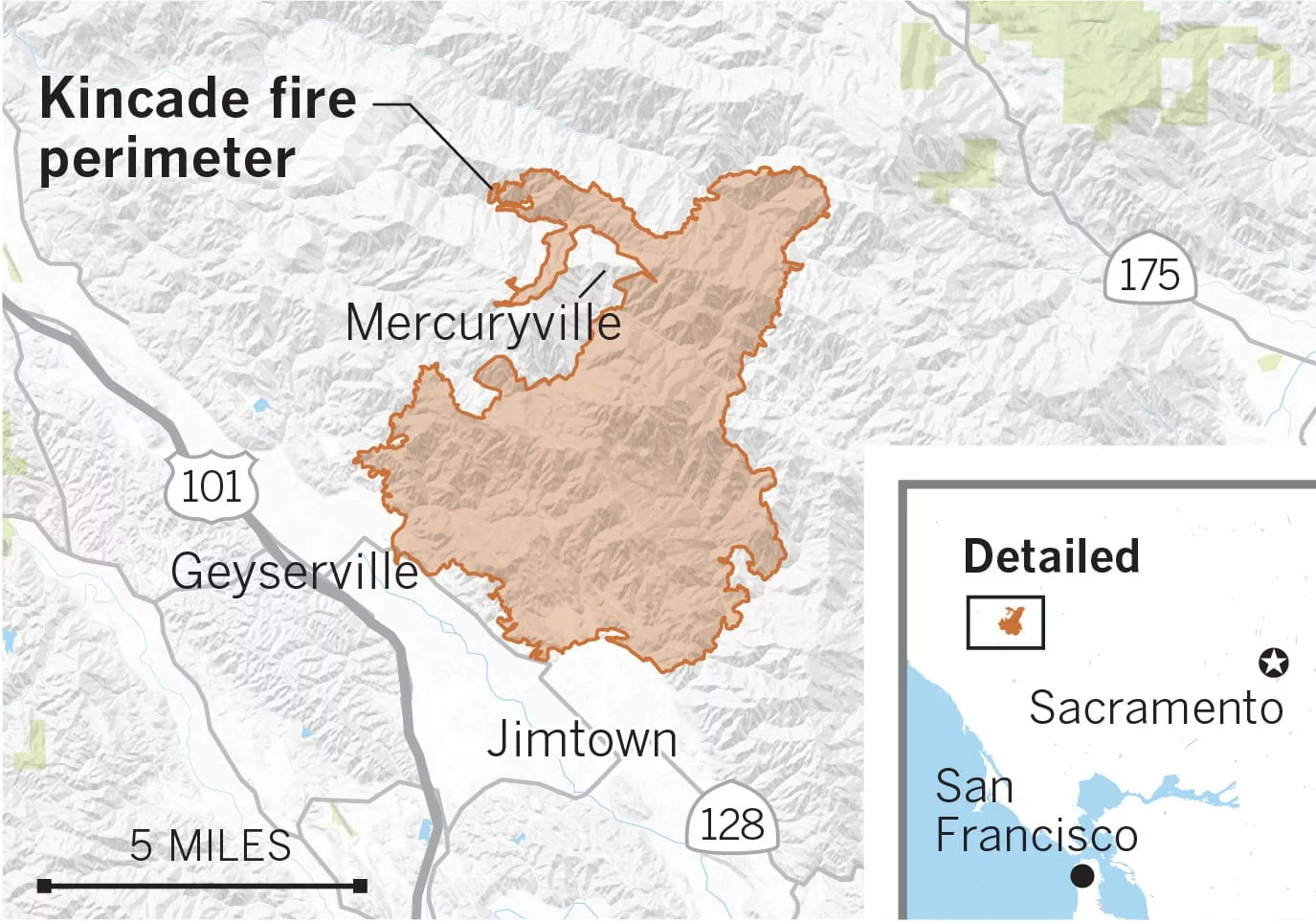 Kincade fire map