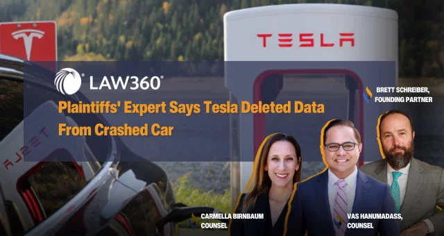 Plaintiffs' Expert Says Tesla Deleted Data From Crashed Car
