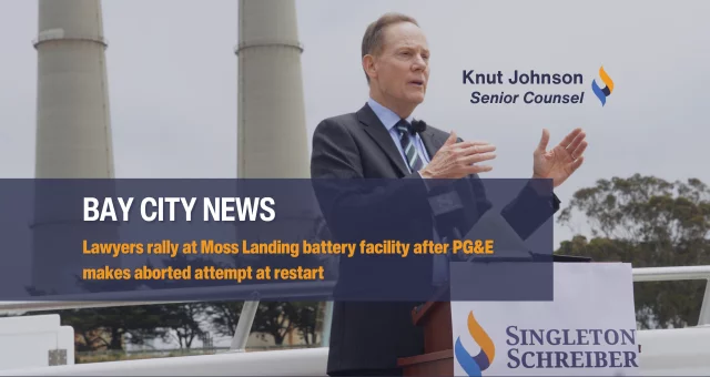 Lawyers rally at Moss Landing battery facility after PG&E makes aborted attempt at restart
