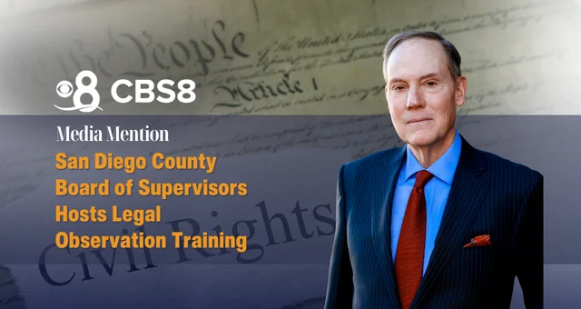 San Diego County Board of Supervisors Hosts Legal Observation Training