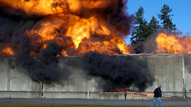 warehouse fire